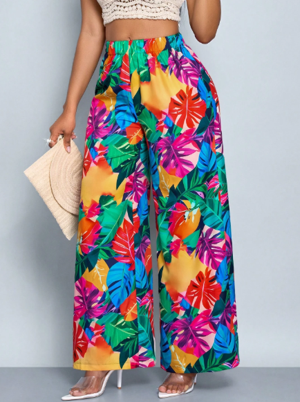 SOLERSUN Tropical Print Two-Piece Vacation Set