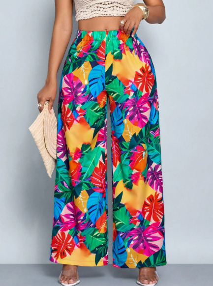 SOLERSUN Tropical Print Two-Piece Vacation Set