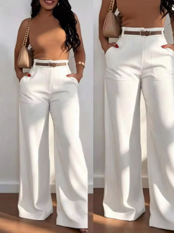 Women's High-Waisted Wide Leg Casual Pants