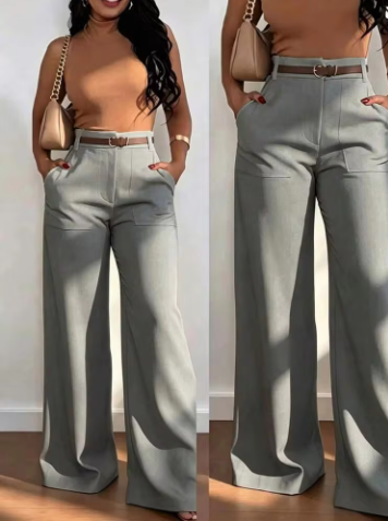 Women's High-Waisted Wide Leg Casual Pants