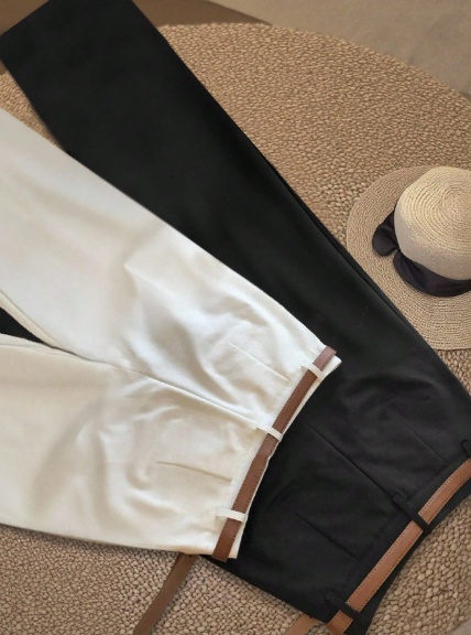 Women's High-Waisted Wide Leg Office Trousers