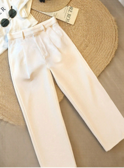 Women's High-Waisted Wide Leg Office Trousers