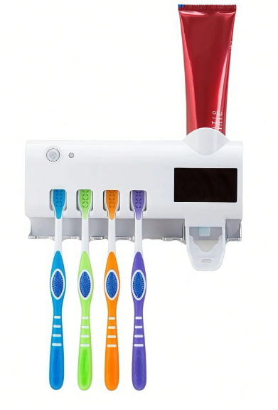 1Pc White Smart Toothbrush Sterilizer and Holder