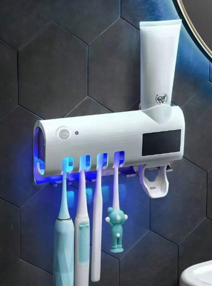 1Pc White Smart Toothbrush Sterilizer and Holder