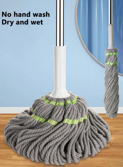 Self-Wringing Twist Mop with Hands-Free Spin Dry