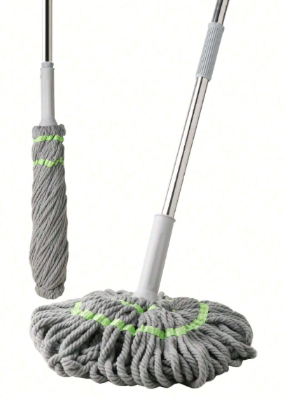 Self-Wringing Twist Mop with Hands-Free Spin Dry