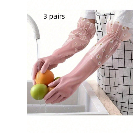 Long Sleeve Waterproof Cleaning Gloves