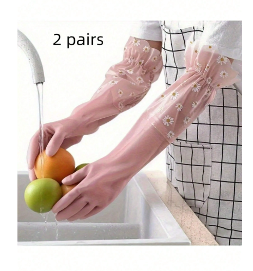 Long Sleeve Waterproof Cleaning Gloves