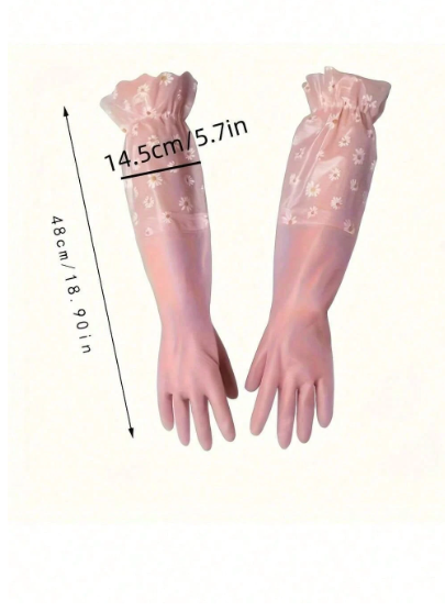 Long Sleeve Waterproof Cleaning Gloves