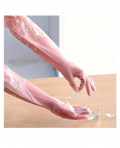 Long Sleeve Waterproof Cleaning Gloves
