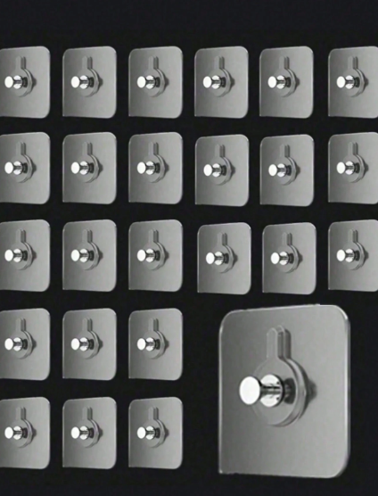 Heavy-Duty Transparent Self-Adhesive Wall Hooks