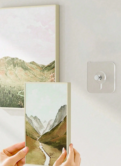 Heavy-Duty Transparent Self-Adhesive Wall Hooks