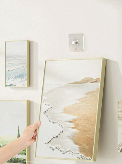 Heavy-Duty Transparent Self-Adhesive Wall Hooks