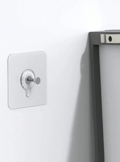Heavy-Duty Transparent Self-Adhesive Wall Hooks