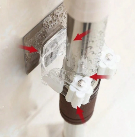 Heavy-Duty Wall Mounted Mop & Broom Holder