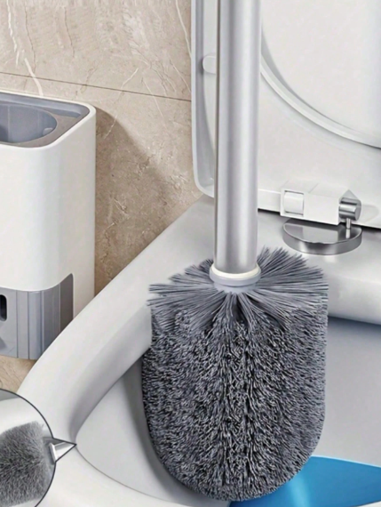 Wall-Mounted Toilet Brush & Holder Set