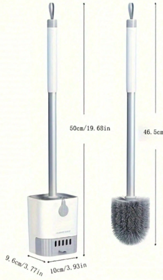Wall-Mounted Toilet Brush & Holder Set