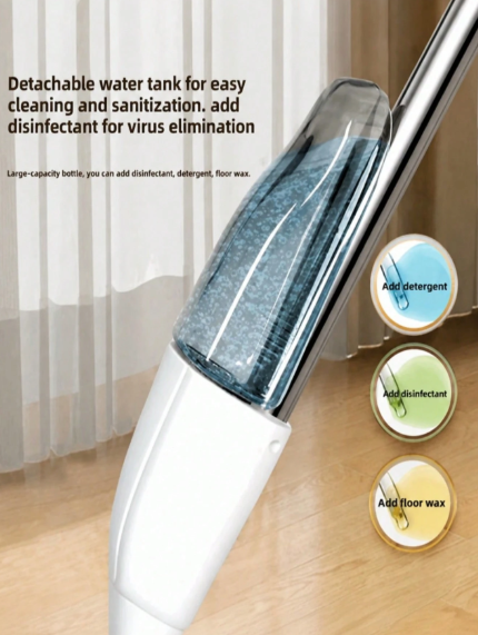 Hands-Free Spray Mop with Refillable Water Tank