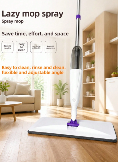 Hands-Free Spray Mop with Refillable Water Tank
