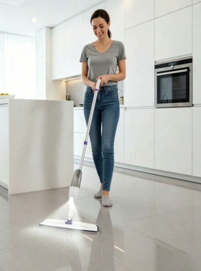 Hands-Free Spray Mop with Refillable Water Tank