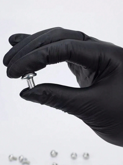 Disposable Black Nitrile Gloves (100 Pack)