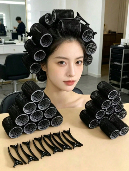 24-Piece Self-Grip Hair Roller Curling Set