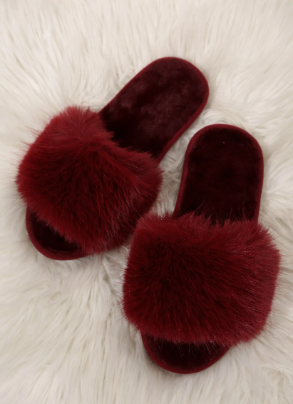 Women's Luxury Plush Faux Fur Bedroom Slippers