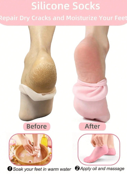 Silicone Gel Moisturizing Heel Socks