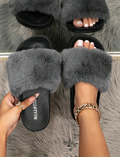 Women's Faux Fur Comfort Slide Slippers